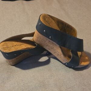 Womens Lucky Brand Cork Wedges